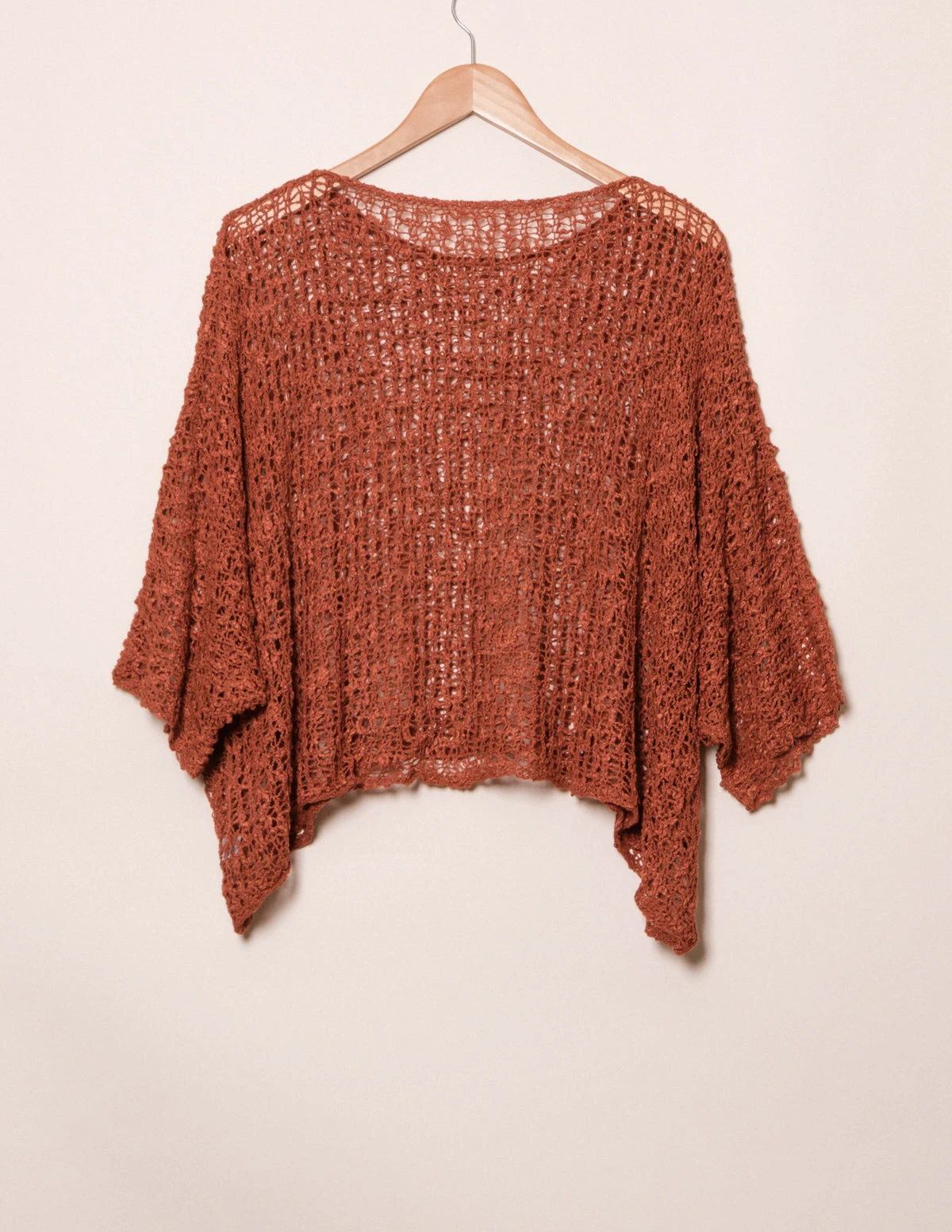Handwoven Riva Knit Crop Poncho 4 Handwoven Riva Knit Crop Poncho - Image 4