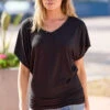 Bamboo Dolman Tunic - Black