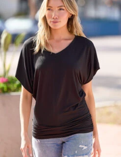 Bamboo Dolman Tunic - Black