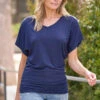 Bamboo Dolman Tunic - Navy