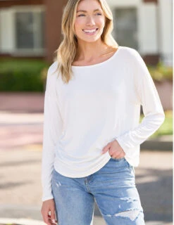 Bamboo Dolman Long Sleeve Tee - Soft White -Sivana Spirit Shop DSC02451 5c7a1be9 8644 4069 935d a0c087c7fa5d