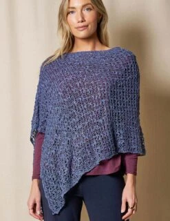 Handwoven Riva Knit Poncho -Sivana Spirit Shop LR06 DEN 4