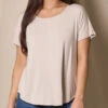 Bamboo Dolman Tee - Sandshell