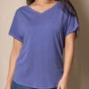 Bamboo / Organic Cotton V-Neck Dolman Top - Marlin - Small Only