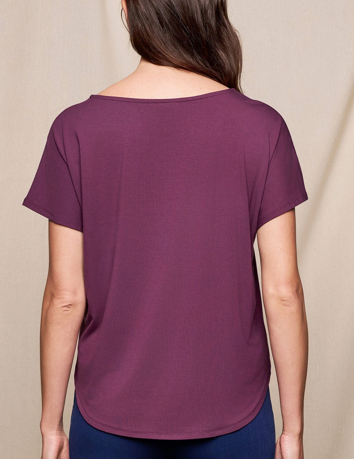 Bamboo Dolman Tee - Fig 2 Bamboo Dolman Tee - Fig - Image 2