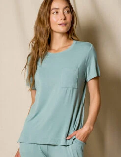 Bamboo Pocket Sleep Tee - Mineral