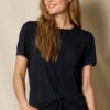 Bamboo Pocket Sleep Tee - Black