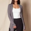 Bamboo Open Front Jacket - Grey