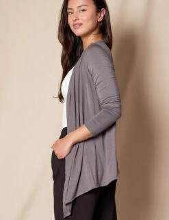 Bamboo Open Front Jacket - Grey -Sivana Spirit Shop SIVANA070320249103 1