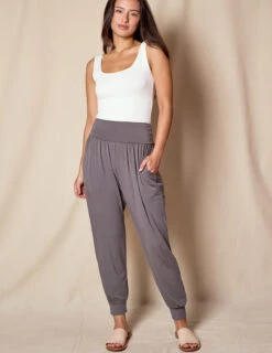 Foldover Waist Bamboo Joggers -Sivana Spirit Shop SIVANA070320249131