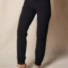 Bamboo / Organic Cotton Flat Waist Comfort Joggers - Black
