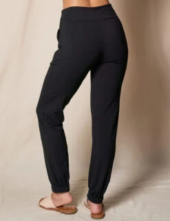 Bamboo / Organic Cotton Flat Waist Comfort Joggers - Black -Sivana Spirit Shop SIVANA070320249286