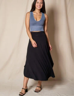 Bamboo Flat Waist Skirt - Black -Sivana Spirit Shop SIVANA070320249426 2a66d95c f8ff 471a b51d 9f147d92efd9