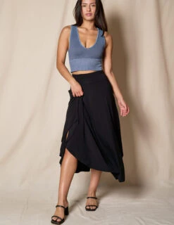 Bamboo Flat Waist Skirt - Black -Sivana Spirit Shop SIVANA070320249432 f3bc5f28 4ccf 4b79 8692 b1b96fe29acf