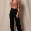 Linen / Bamboo Soft Waist Pants - Black