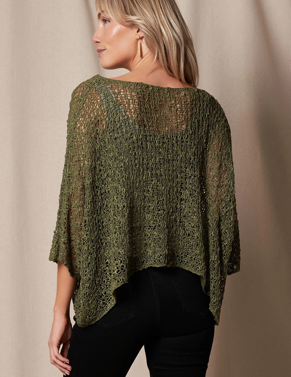 Handwoven Riva Knit Crop Poncho 16 Handwoven Riva Knit Crop Poncho - Image 16