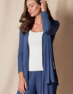 Bamboo Yoga Wrap - Shorter Length - Navy -Sivana Spirit Shop SIVANA101120249547 final W