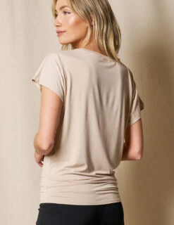 Bamboo Scoop Neck Dolman Tunic - Almond -Sivana Spirit Shop SIVANA1031 0643 final