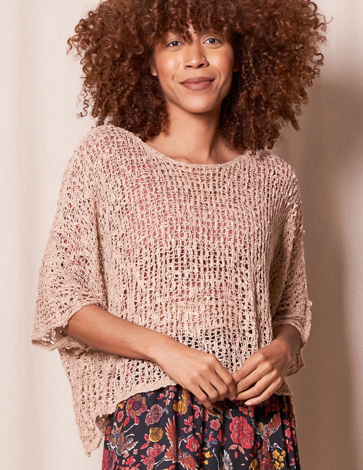 Handwoven Riva Knit Crop Poncho 9 Handwoven Riva Knit Crop Poncho - Image 9