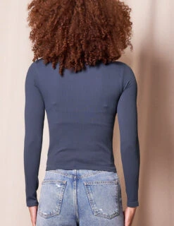 Control Fit Ribbed Mock Neck Top -Sivana Spirit Shop SIVANA11012023 6429