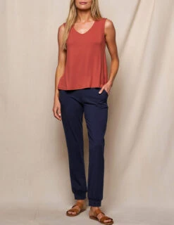 Bamboo / Organic Cotton Flat Waist Comfort Joggers - Navy -Sivana Spirit Shop SIVANA3414 CC 0e8c006c 7e1f 400a 9cb1 44308e6c4797