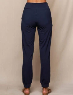 Bamboo / Organic Cotton Flat Waist Comfort Joggers - Navy -Sivana Spirit Shop SIVANA3423 CC