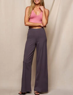 Bamboo Ponte Wide Leg Pants - Grey 15 Bamboo Ponte Wide Leg Pants - Grey -Sivana Spirit Shop SIVANA3443