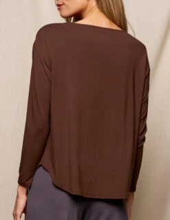 Bamboo Dolman Long Sleeve Tee - Coffee -Sivana Spirit Shop SIVANA3457