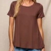 Bamboo Relaxed Tee - Chocolate