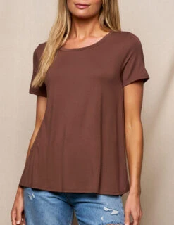 Bamboo Relaxed Tee - Chocolate -Sivana Spirit Shop SIVANA3499