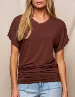 Bamboo Dolman Tunic - Cocoa