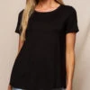 Bamboo Relaxed Tee - Black