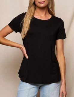 Bamboo Relaxed Tee - Black -Sivana Spirit Shop SIVANA3684