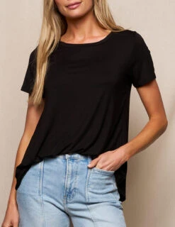 Bamboo Relaxed Tee - Black -Sivana Spirit Shop SIVANA3691