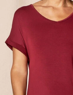 Bamboo Sleep Dress - Burgundy 8 Bamboo Sleep Dress - Burgundy -Sivana Spirit Shop SIVANASPIRIT 08292024 2720 C