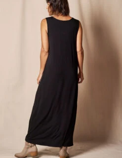 Bamboo A-Line Tank Dress - Black -Sivana Spirit Shop SIVANASPIRIT 08292024 3258