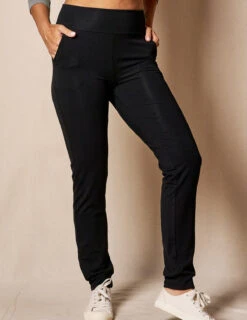 Bamboo / Organic Cotton Flat Waist Comfort Joggers - Black -Sivana Spirit Shop SIVANASPIRIT 08292024 3433 C 1