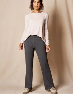 Bamboo / Organic Cotton Classic Straight Leg Pants - Grey -Sivana Spirit Shop SIVANASPIRIT 08292024 3594