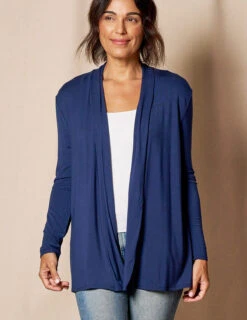 Bamboo Banded Front Cardigan - Navy - Small And 2XL Only 8 Bamboo Banded Front Cardigan - Navy - Small And 2XL Only -Sivana Spirit Shop SIVANASPIRIT 08292024 4153