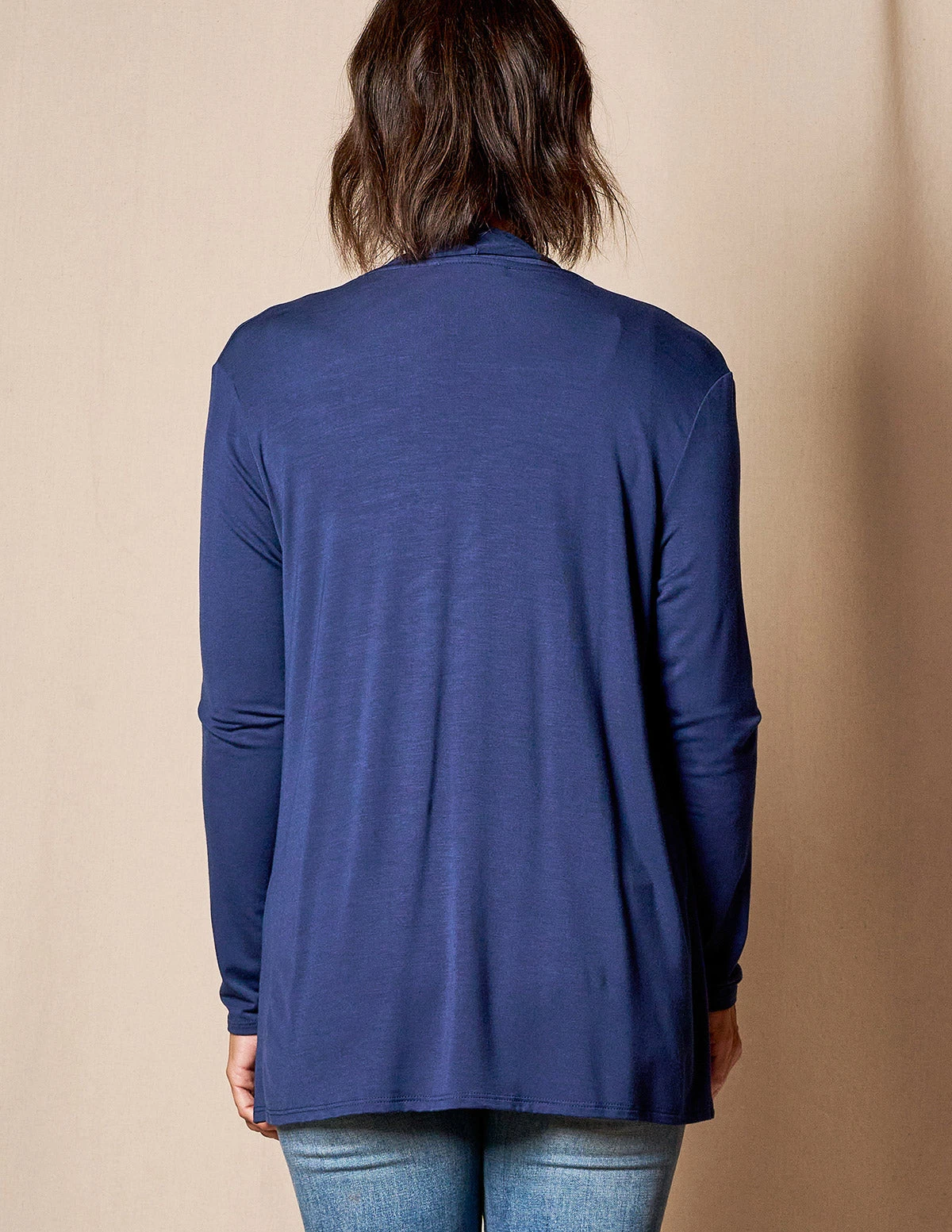 Bamboo Banded Front Cardigan - Navy - Small And 2XL Only 2 Bamboo Banded Front Cardigan - Navy - Small And 2XL Only - Image 2