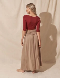 Bamboo Maxi Skirt - Cappuccino -Sivana Spirit Shop SIVANA SPIRIT 2312