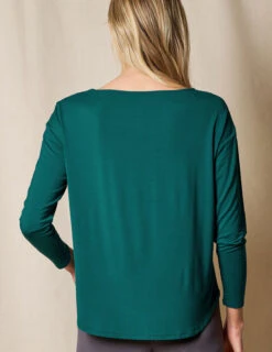 Bamboo Dolman Long Sleeve Tee - Teal -Sivana Spirit Shop SO12 DTL 3