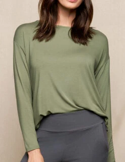 Bamboo Dolman Long Sleeve Tee - Sage 8 Bamboo Dolman Long Sleeve Tee - Sage -Sivana Spirit Shop SO12 OLI 4