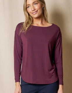 Bamboo Dolman Long Sleeve Tee - Fig 6 Bamboo Dolman Long Sleeve Tee - Fig -Sivana Spirit Shop SO12 TPM 1