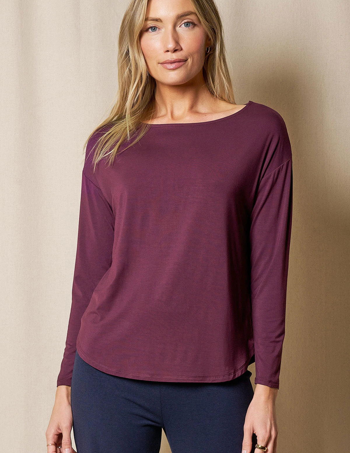 Bamboo Dolman Long Sleeve Tee - Fig 1 Bamboo Dolman Long Sleeve Tee - Fig