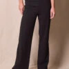 Bamboo / Organic Cotton Classic Straight Leg Pants - Black