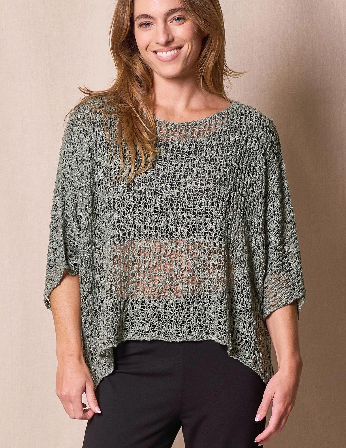 Handwoven Riva Knit Crop Poncho 20 Handwoven Riva Knit Crop Poncho - Image 20