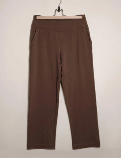Bamboo / Organic Cotton Flat Waist Ankle Pants - Walnut -Sivana Spirit Shop TL54 CCFS front
