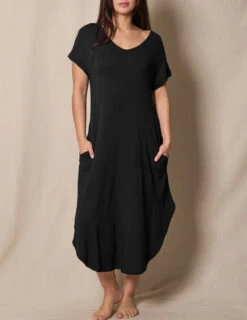 Bamboo Sleep Dress - Black