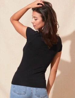 Bamboo Close Fit Tee - Black -Sivana Spirit Shop sivana bamboo close fit tee 29849402704055